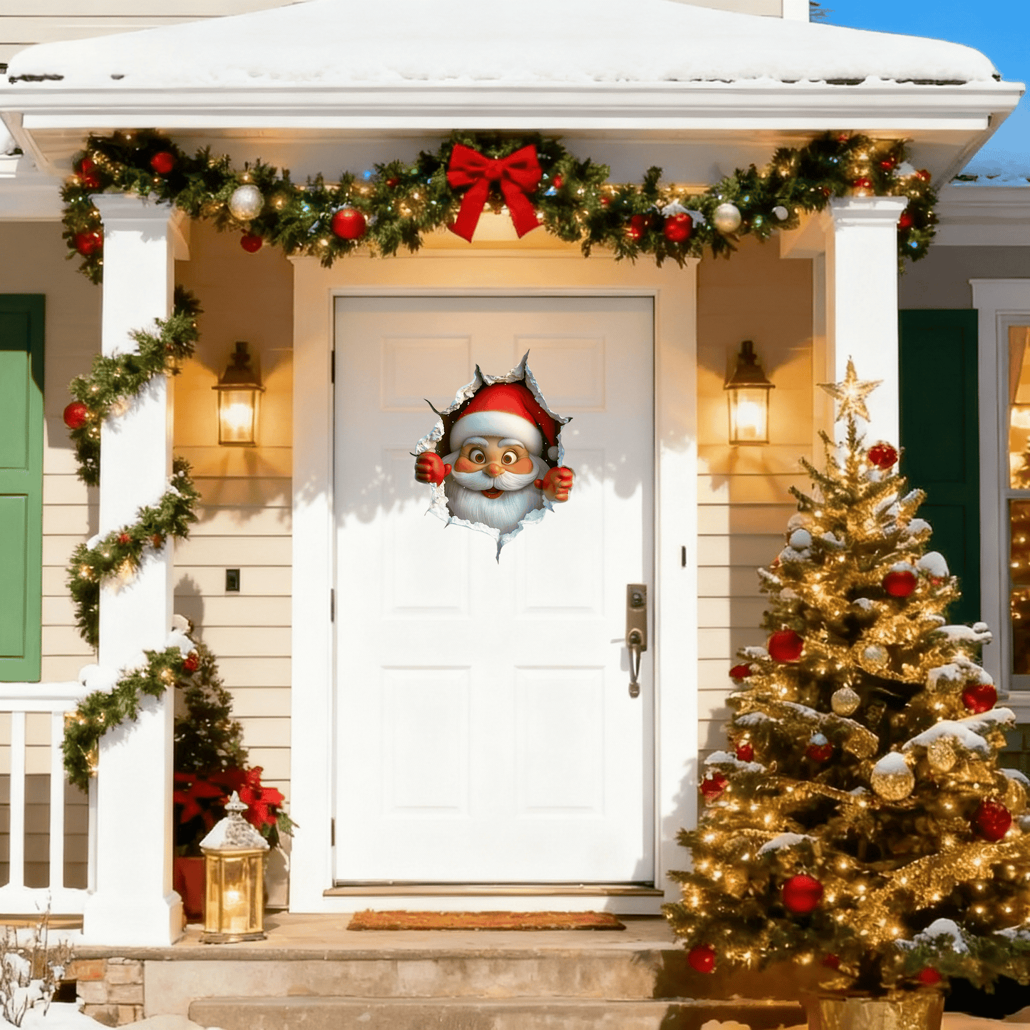 🎄Buy 1 and get 1 free🔥3D Wall Breaking Santa Sticker