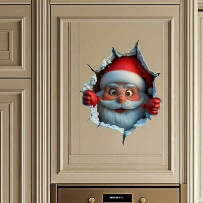 🎄Buy 1 and get 1 free🔥3D Wall Breaking Santa Sticker