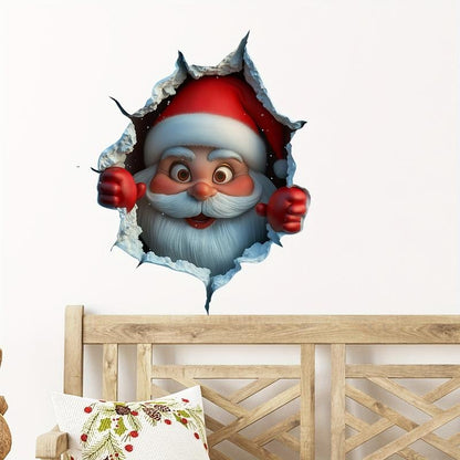 🎄Buy 1 and get 1 free🔥3D Wall Breaking Santa Sticker