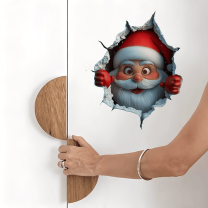 🎄Buy 1 and get 1 free🔥3D Wall Breaking Santa Sticker