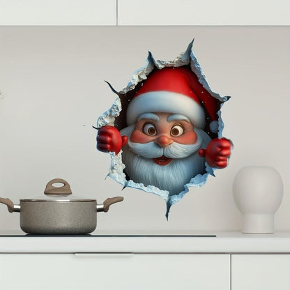 🎄Buy 1 and get 1 free🔥3D Wall Breaking Santa Sticker