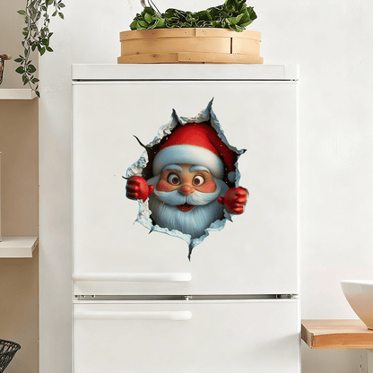 🎄Buy 1 and get 1 free🔥3D Wall Breaking Santa Sticker